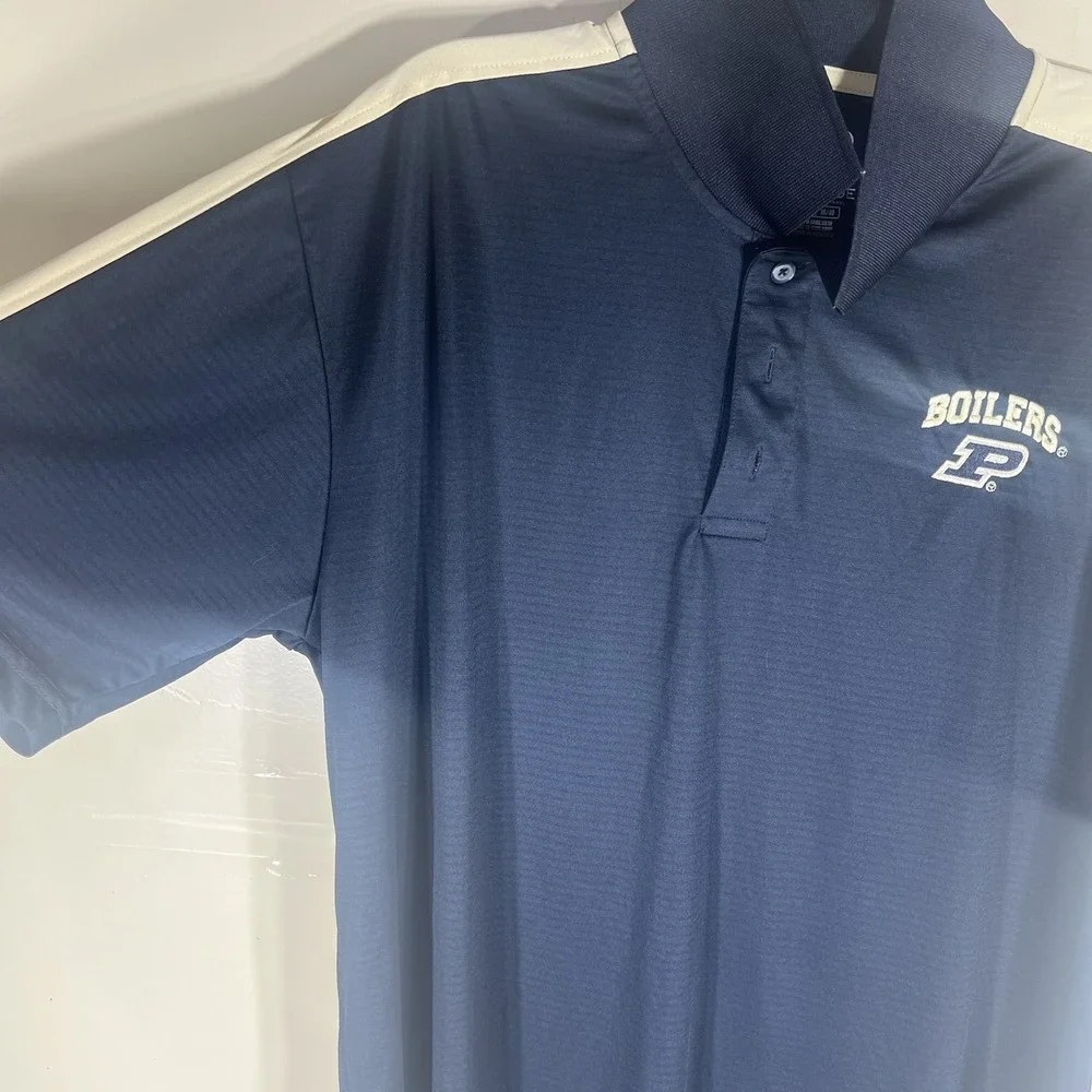 Purdue Boilermakers Polo Shirt Mens XL Navy Gold Embroidered NCAA College Golf